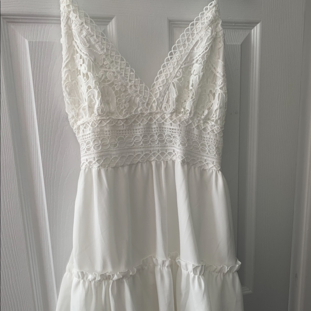 White tiered dress NWT